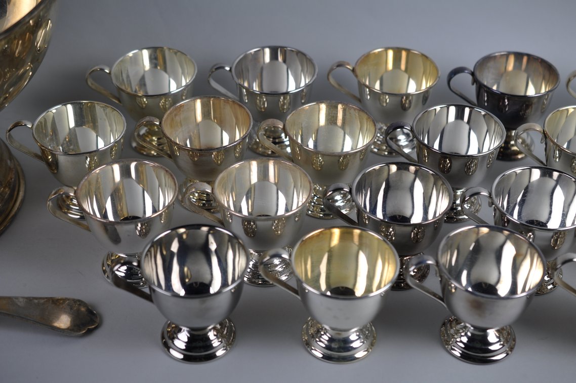 Post-War Japanese Punch Bowl Set, photo 3 of 38