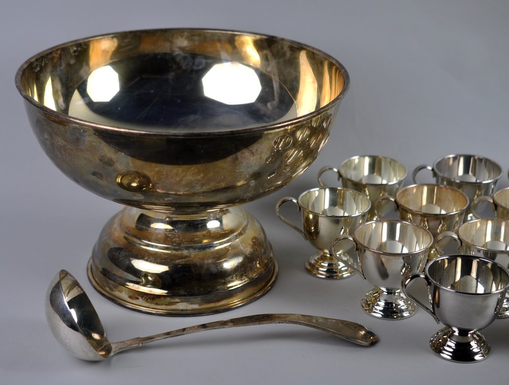 Post-War Japanese Punch Bowl Set, photo 2 of 38