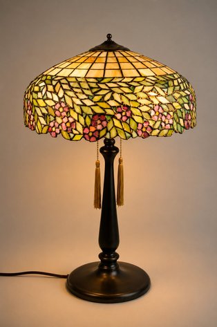 Tiffany-Style Cherry Blossom Table Lamp