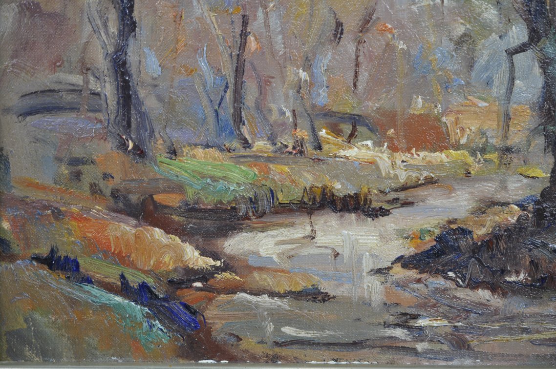 Derk Smit, Autumn in the Woods Themed Oil Painting