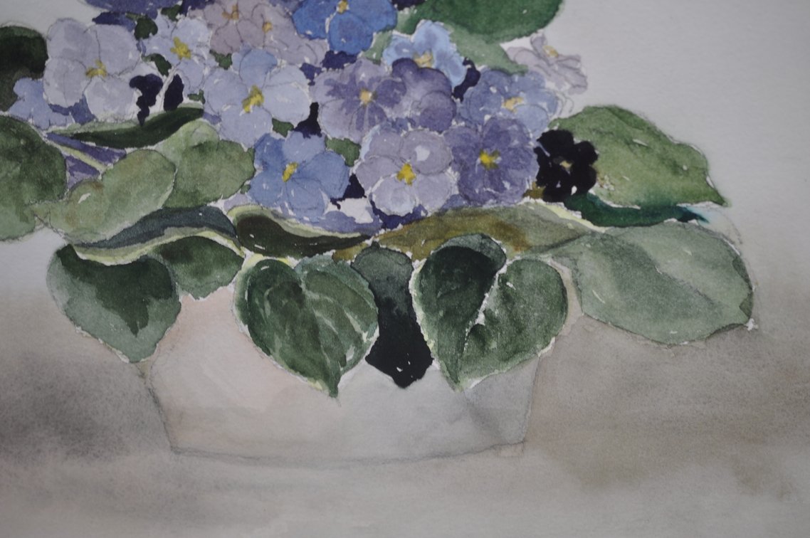 Original Floral Watercolor Paintings Set