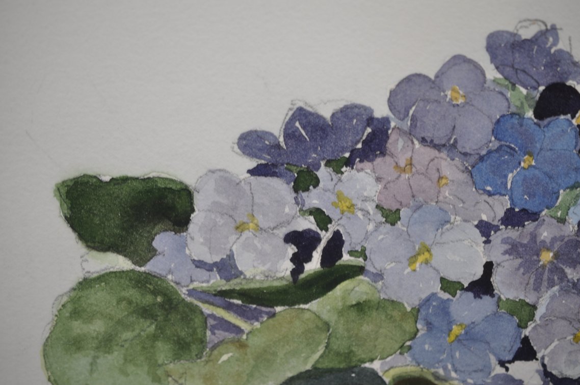 Original Floral Watercolor Paintings Set