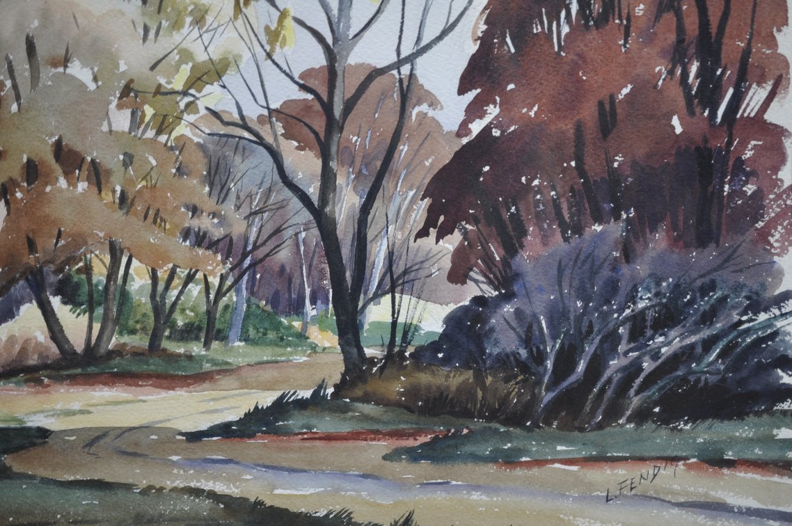 L. Fendig, Signed Original Watercolor Painting