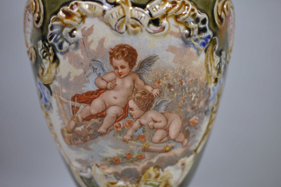 Capodimonte-Style Cupid Lamps