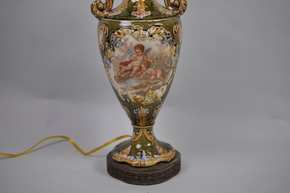 Capodimonte-Style Cupid Lamps