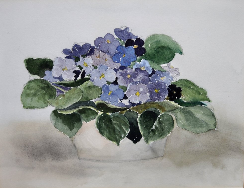 Original Floral Watercolor Paintings Set