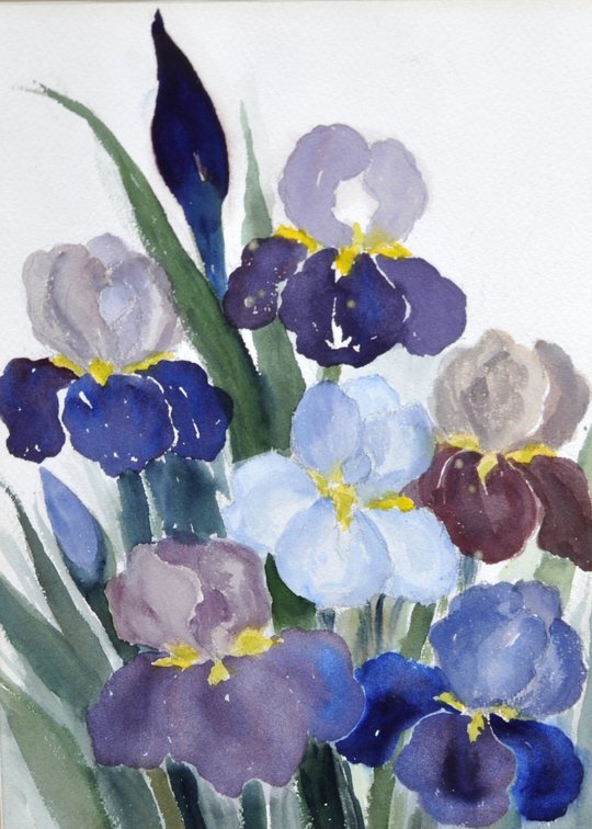 Original Floral Watercolor Paintings Set
