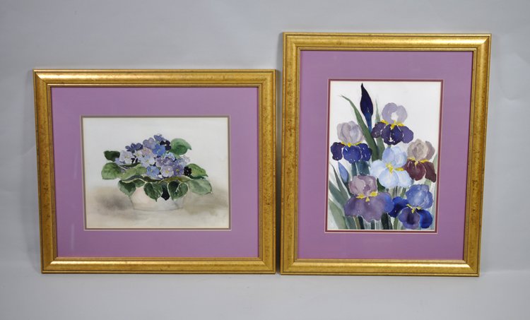 Original Floral Watercolor Paintings Set