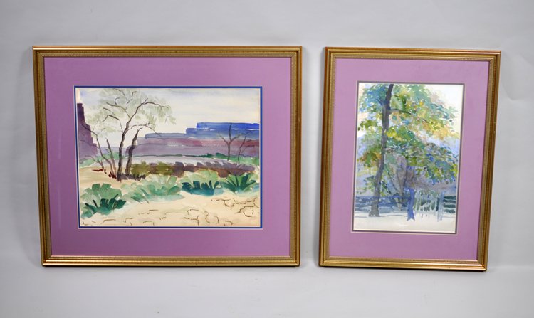 Original Watercolor Paintings in Matching Frames