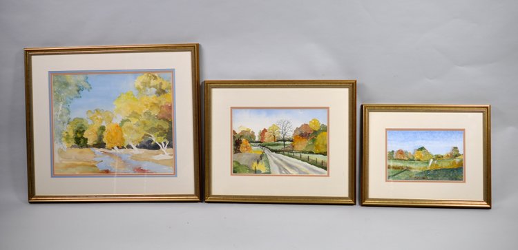 Original Watercolor Paintings w/Matching Frames