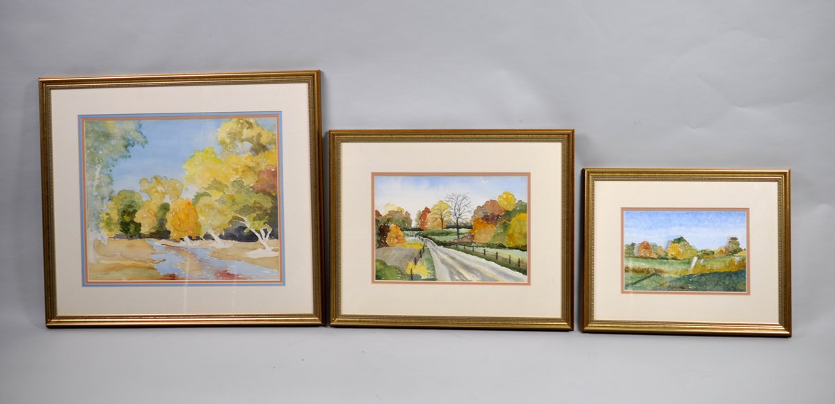 Original Watercolor Paintings w/Matching Frames