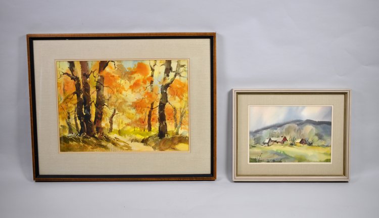 Louise B. Hansen, Watercolor Landscapes Paintings