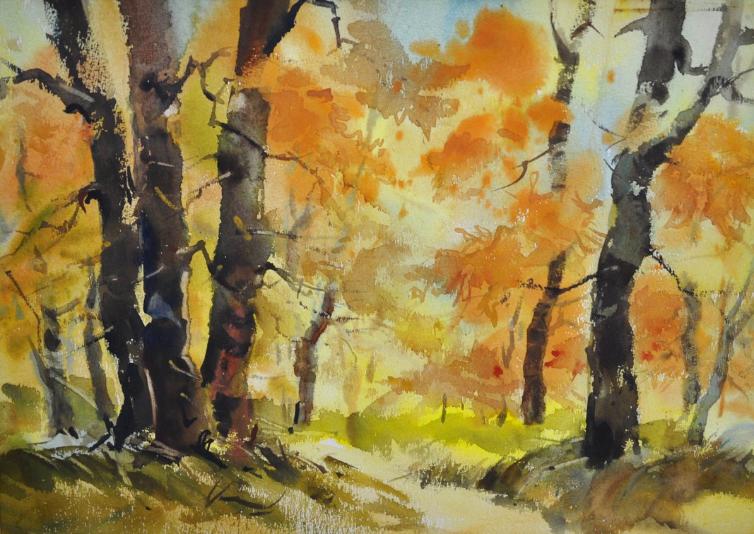 Louise B. Hansen, Watercolor Landscapes Paintings