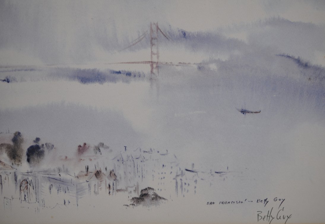 Betty Guy, Signed San Francisco Watercolor Print