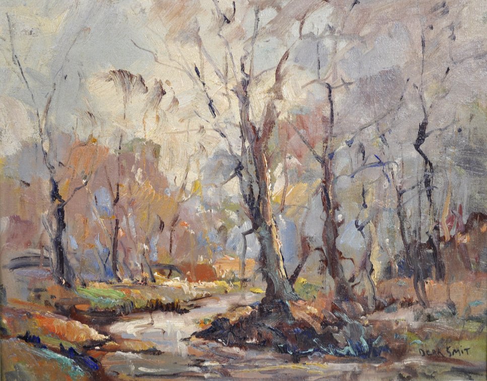 Derk Smit, Autumn in the Woods Themed Oil Painting