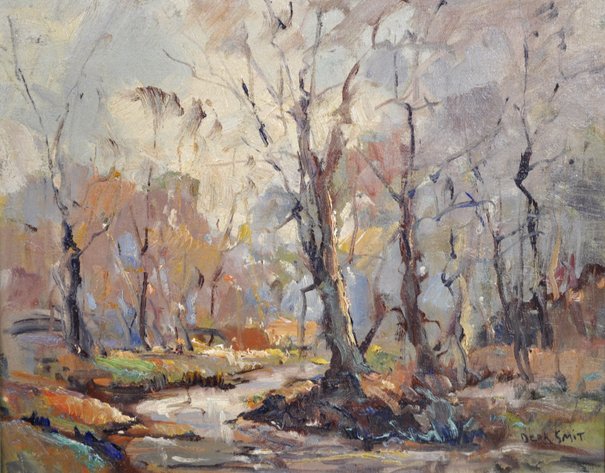 Derk Smit, Autumn in the Woods Themed Oil Painting