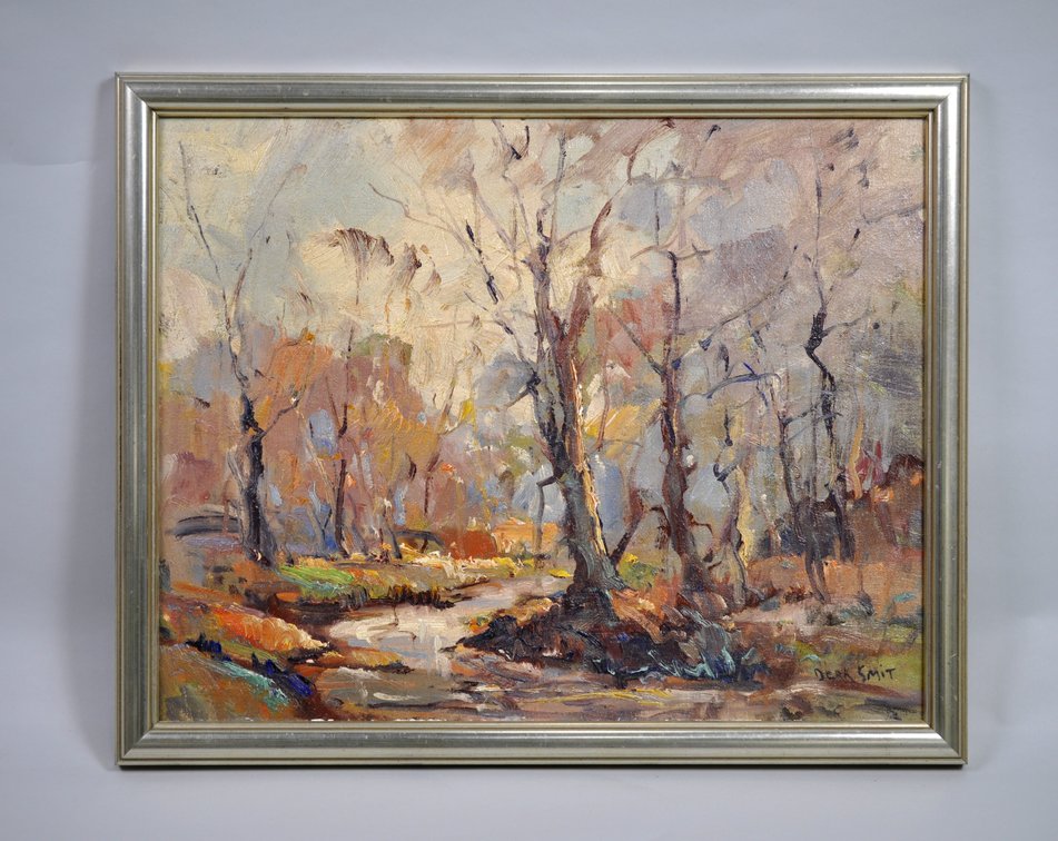 Derk Smit, Autumn in the Woods Themed Oil Painting