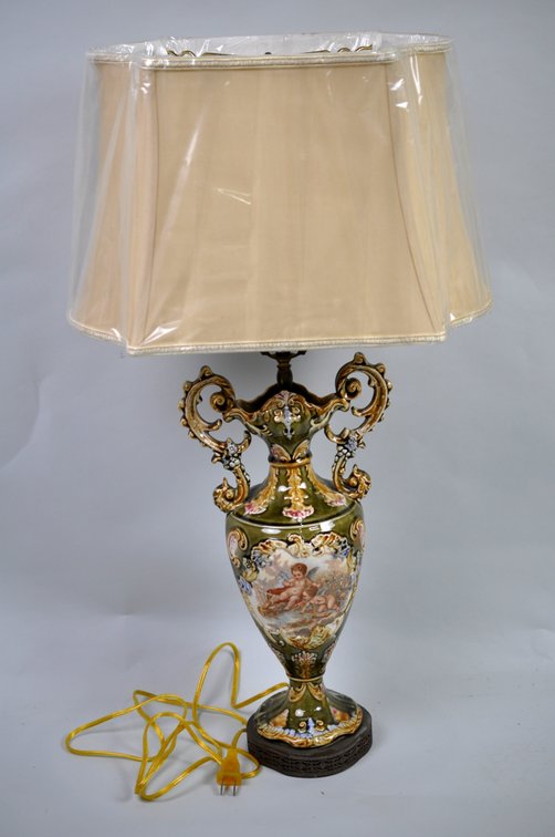 Capodimonte-Style Cupid Lamps
