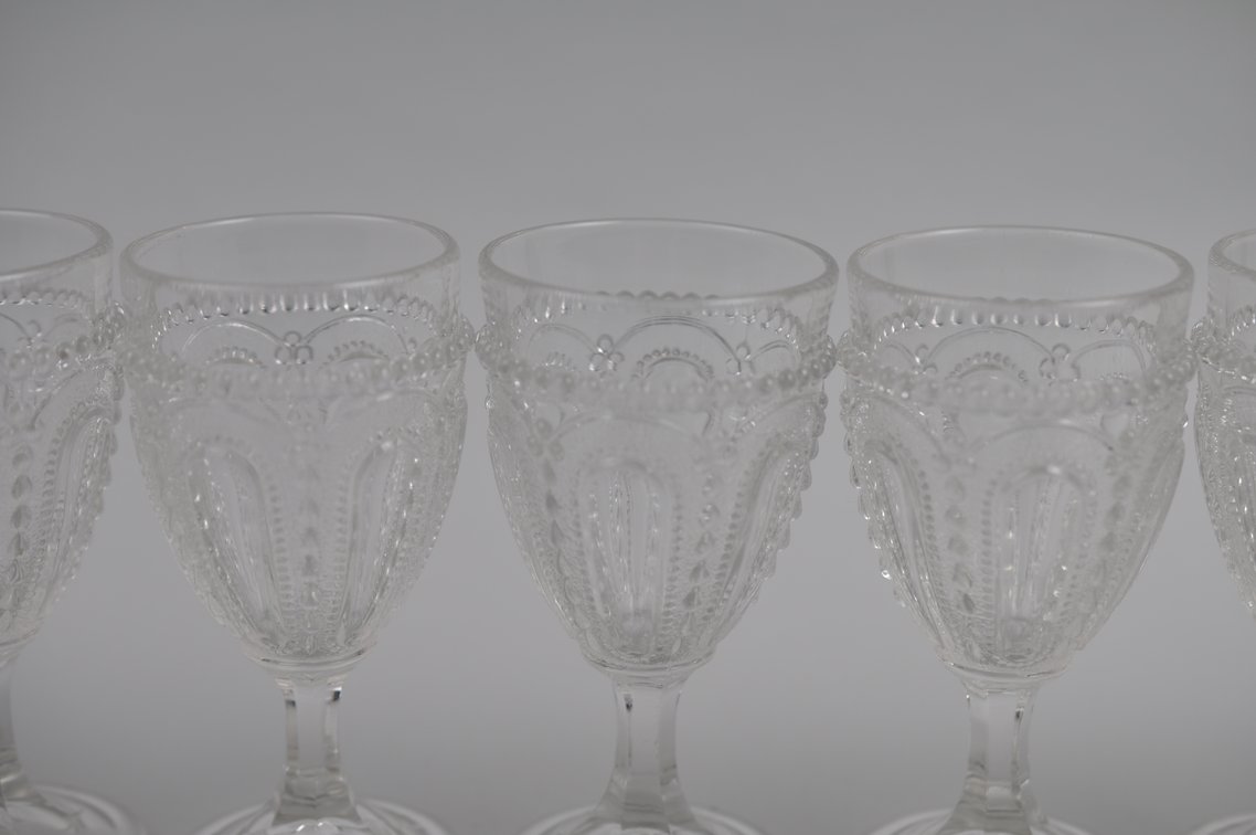 Wisconsin Beaded Dewdrop Pressed Glass Collection