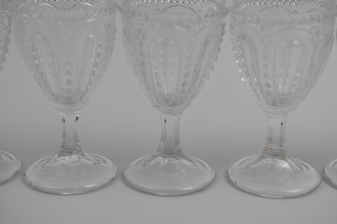 Wisconsin Beaded Dewdrop Pressed Glass Collection