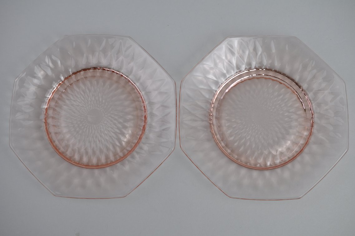 Pink Depression Plates and Glasses, photo 26 of 32