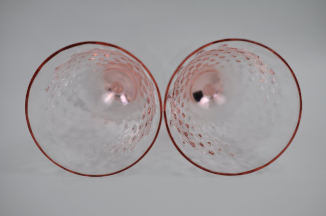 Pink Depression Plates and Glasses