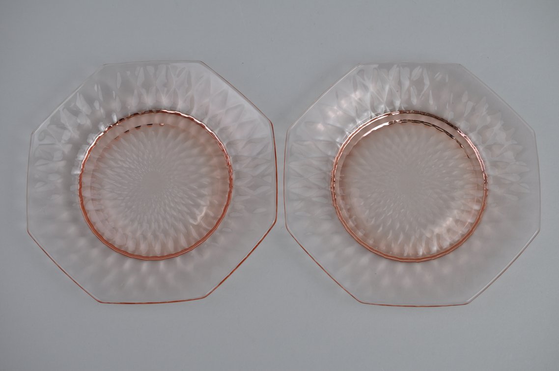 Pink Depression Plates and Glasses, photo 22 of 32