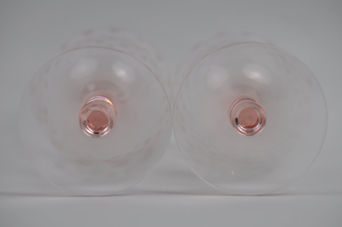 Pink Depression Plates and Glasses