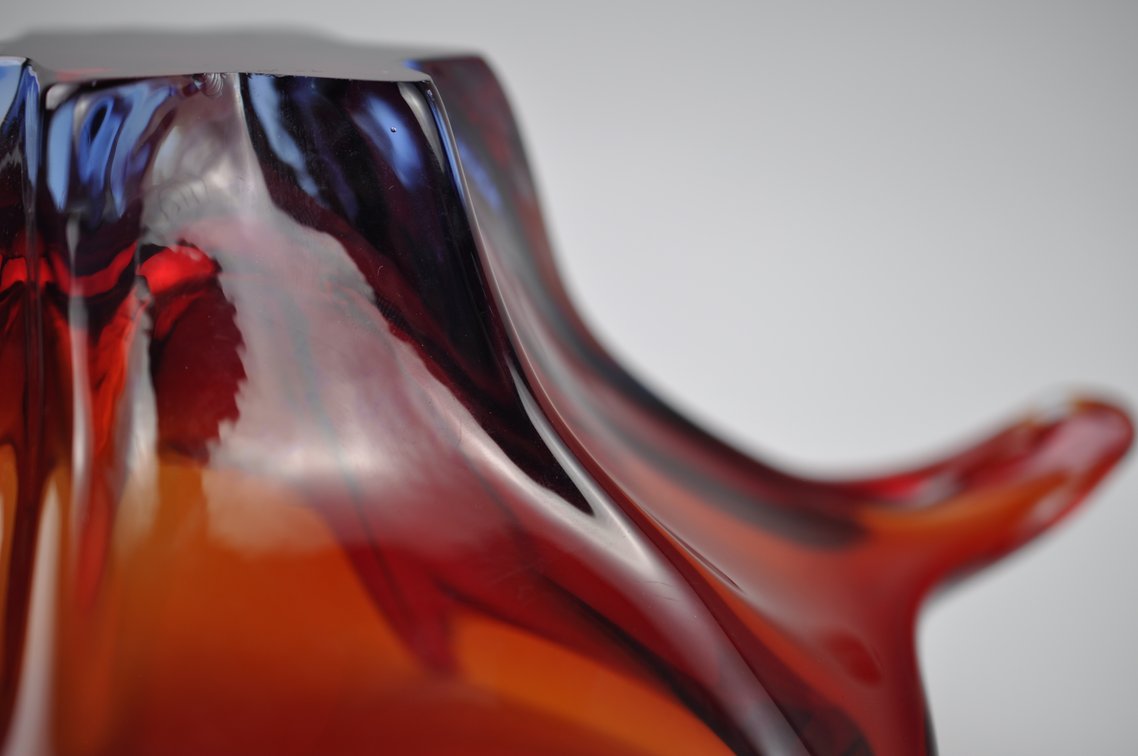 Murano Deep Red 6-Point Centerpiece Bowl, photo 12 of 12