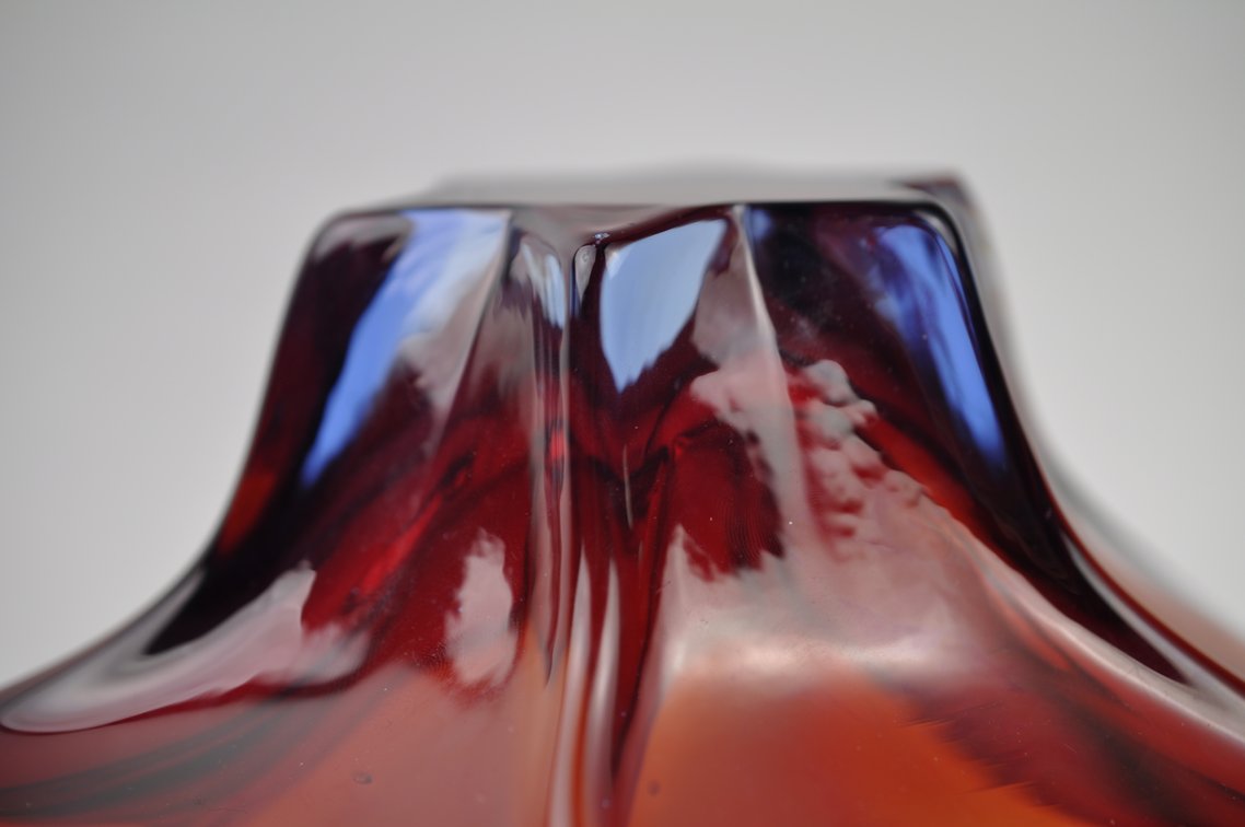 Murano Deep Red 6-Point Centerpiece Bowl, photo 9 of 12