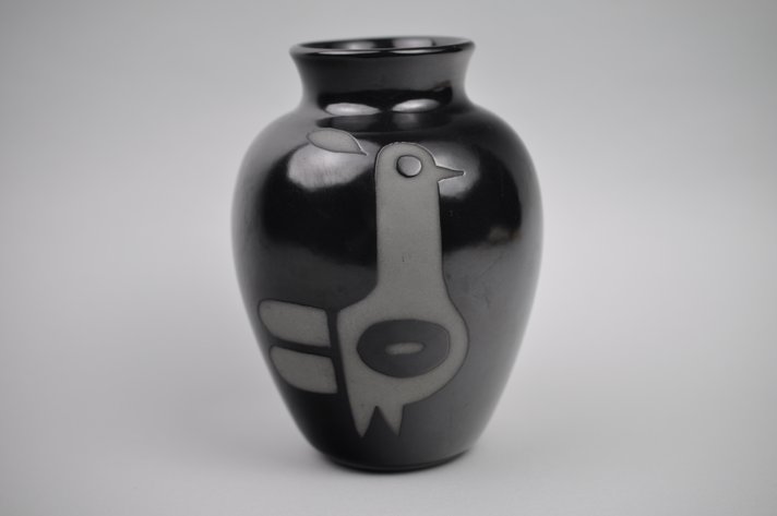Marc Bellaire Black Quail Vase
