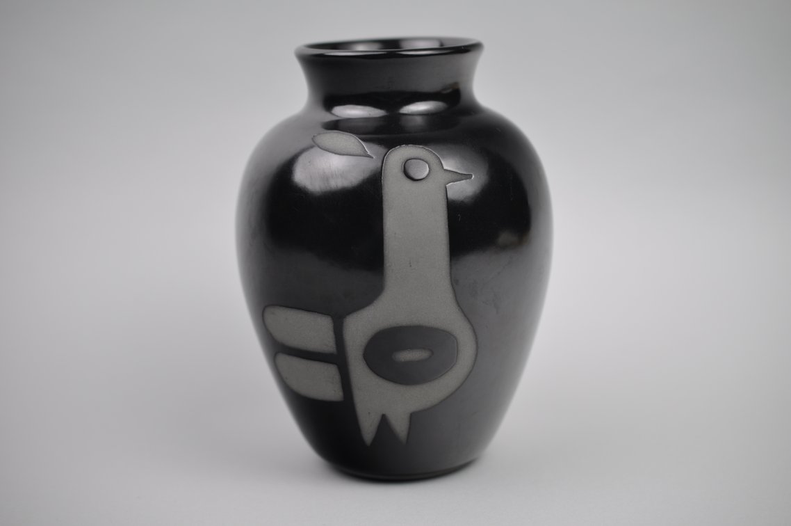 Marc Bellaire Black Quail Vase