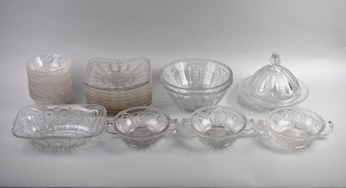 Wisconsin Beaded Dewdrop Pressed Glass Collection