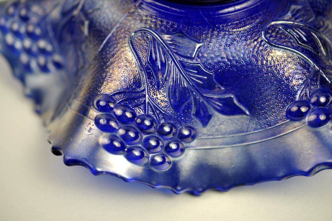 Fenton Cobalt Blue Carnival Glass Bowl, photo 9 of 10