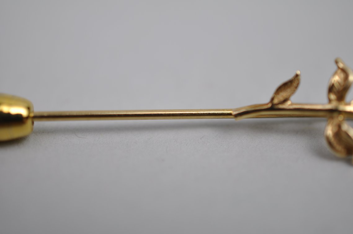 14K Gold Rose Pin, photo 3 of 9