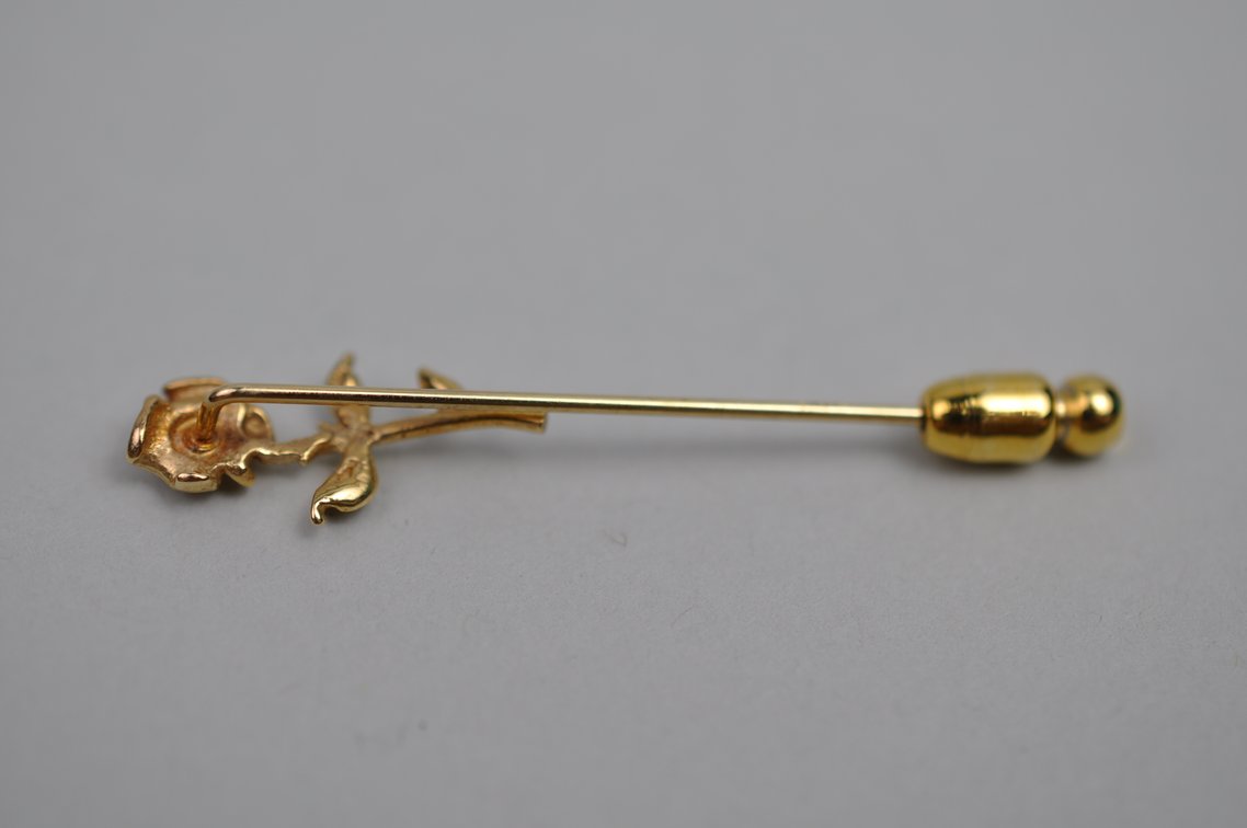 14K Gold Rose Pin, photo 5 of 9