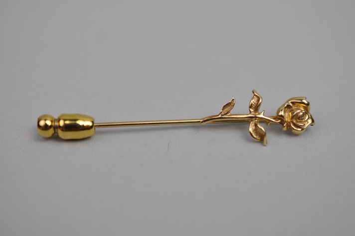 14K Gold Rose Pin