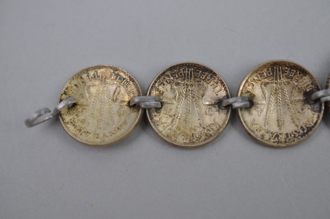 Sterling Silver Australian Pence Trench Art