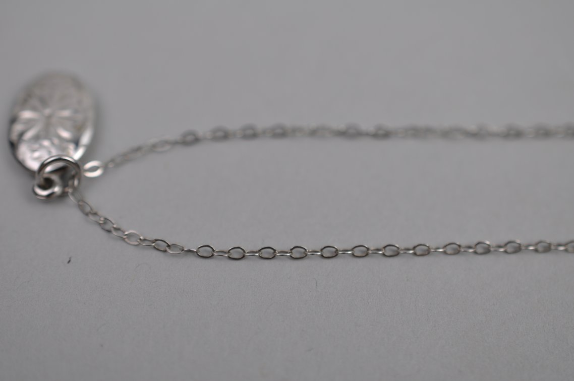 10K White Gold Necklace Charm