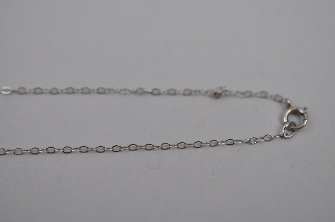 10K White Gold Necklace Charm