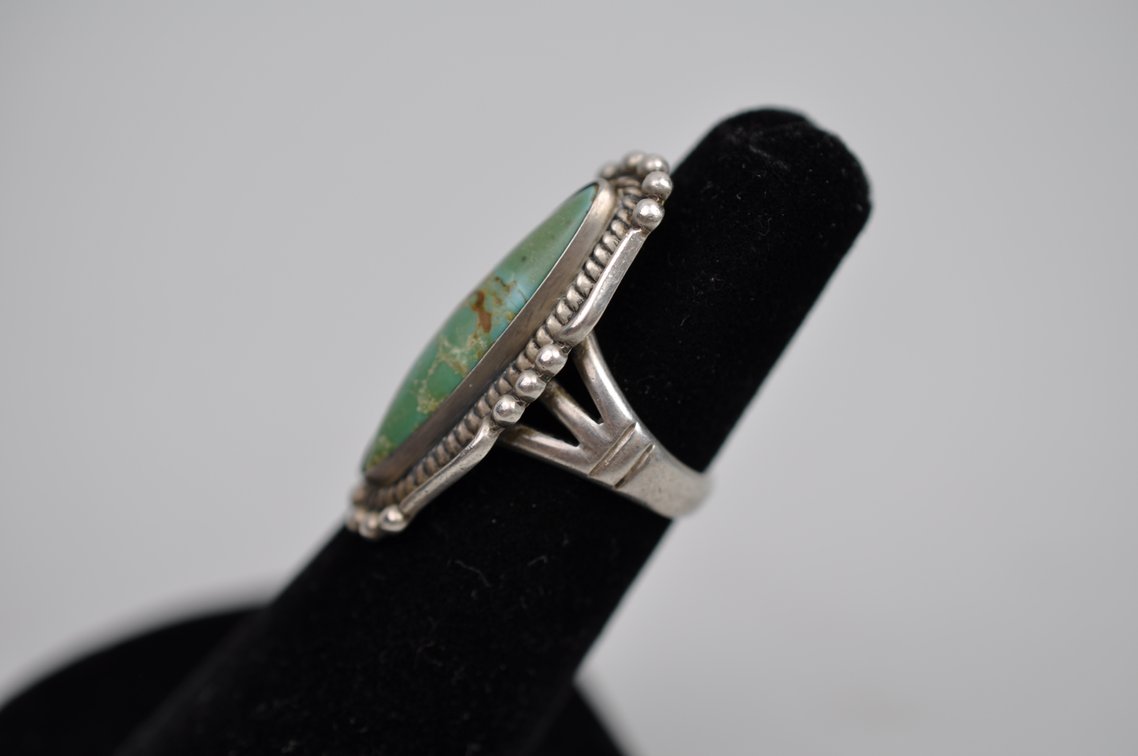 Silver Southwestern Turquoise Ring Bracelet
