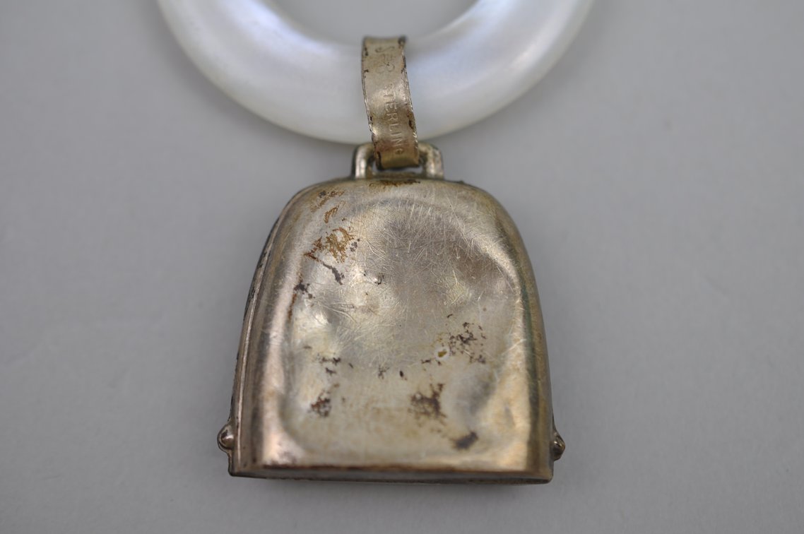 Sterling Silver Bracelet Baby Rattle