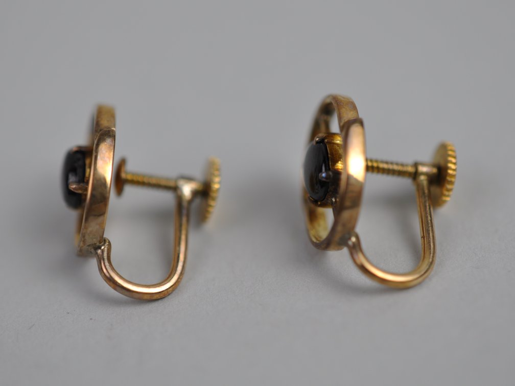 14k Gold Black Star Sapphire Jewelry Set, photo 9 of 21