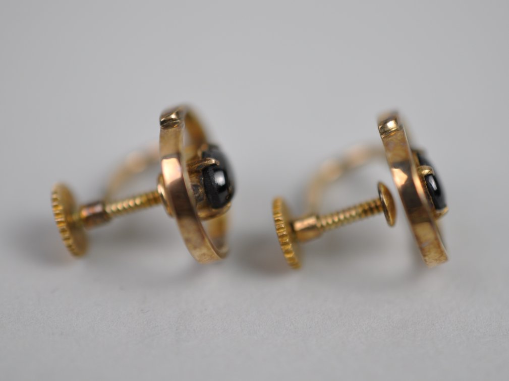 14k Gold Black Star Sapphire Jewelry Set, photo 11 of 21