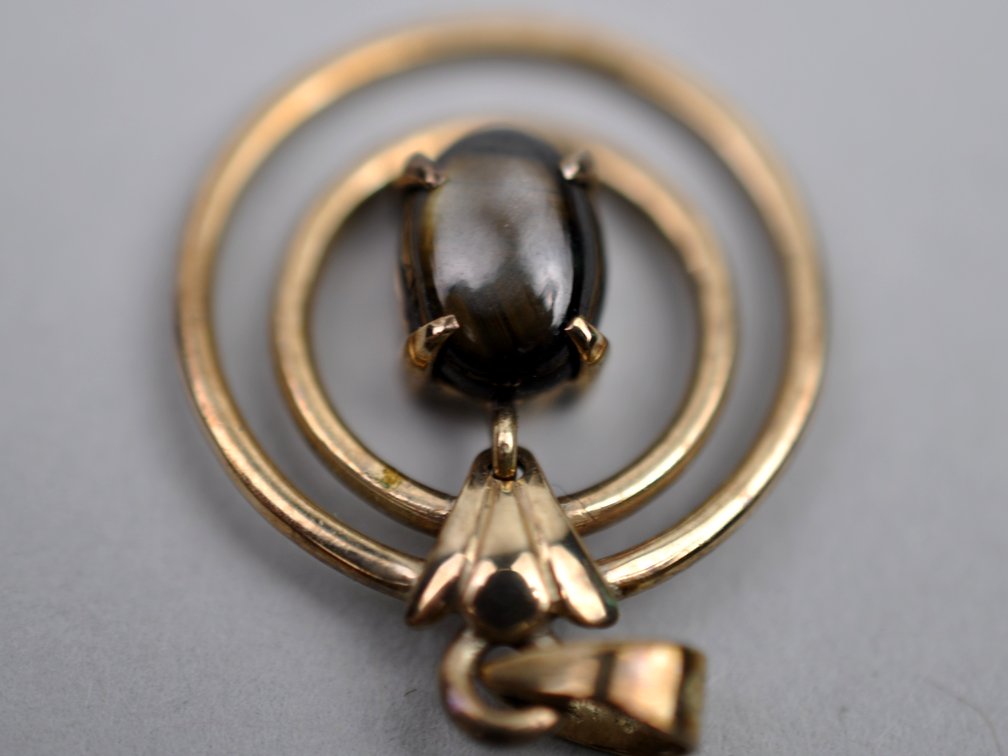 14k Gold Black Star Sapphire Jewelry Set, photo 15 of 21