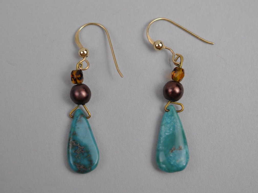 Natural Stone Animal Figures Necklace Earrings