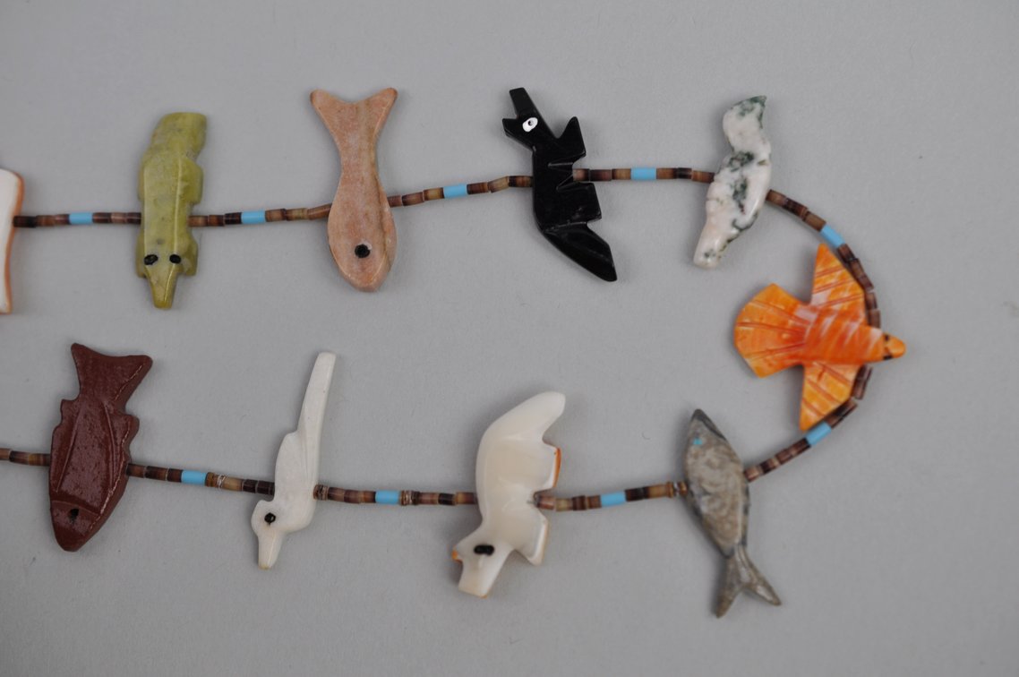 Natural Stone Animal Figures Necklace Earrings