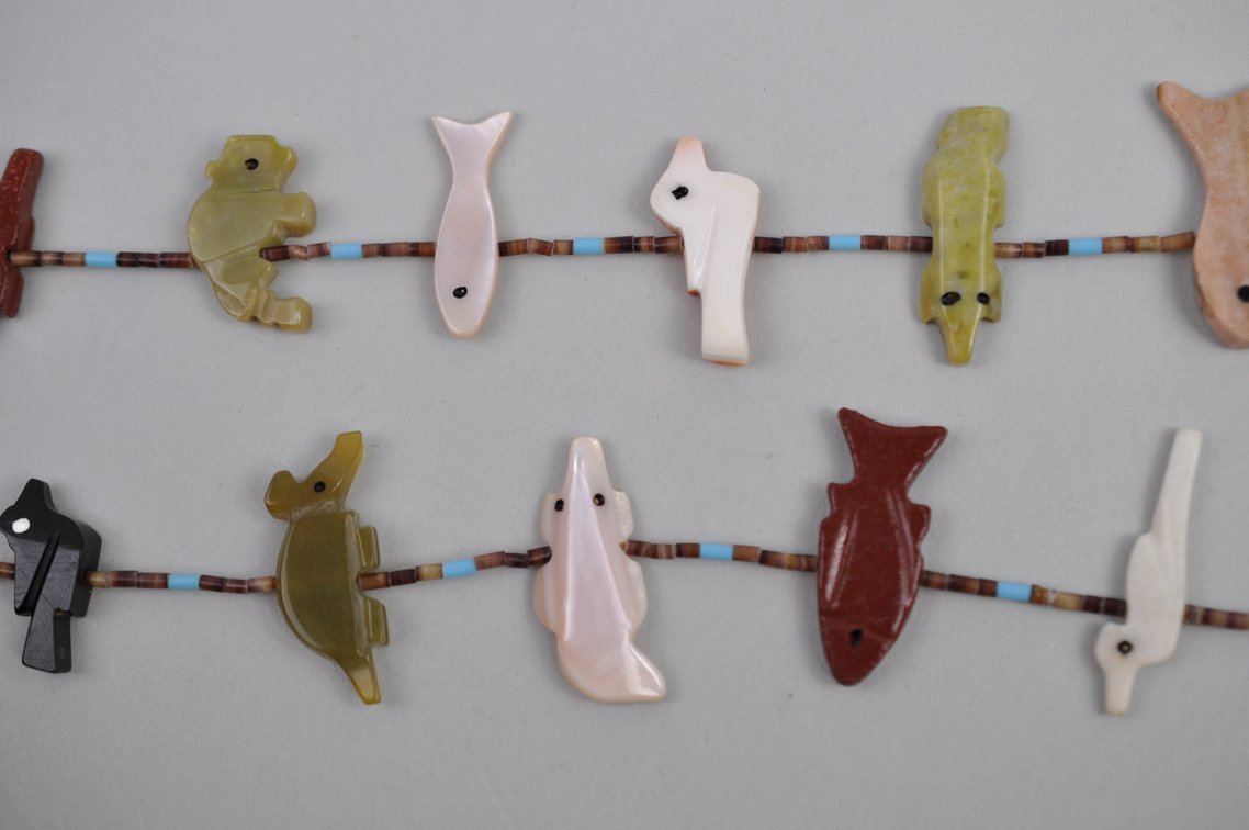 Natural Stone Animal Figures Necklace Earrings