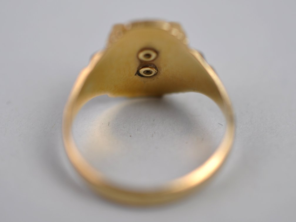 14K Gold Mother of Pearl Ring