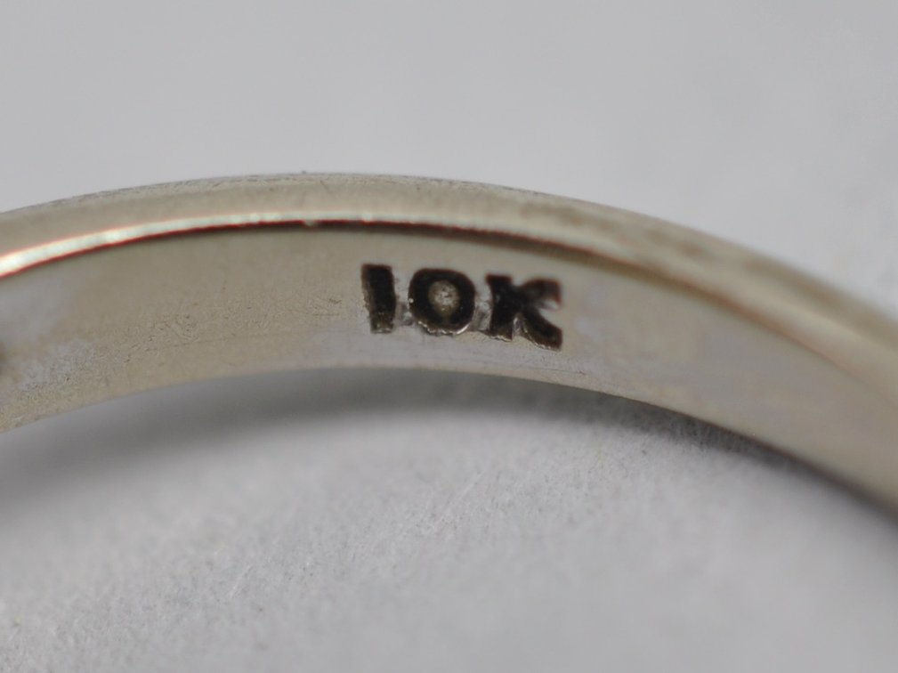 10K White Gold Quartz & Pearl Ring, photo 6 of 6